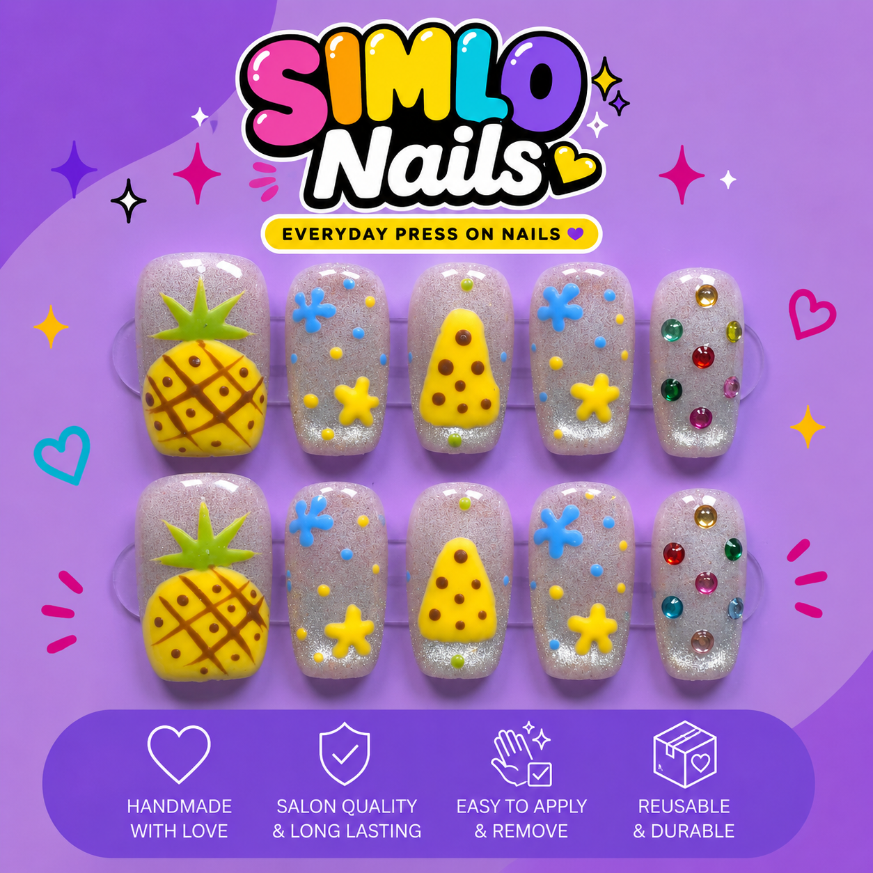 Short Square Press On Nails