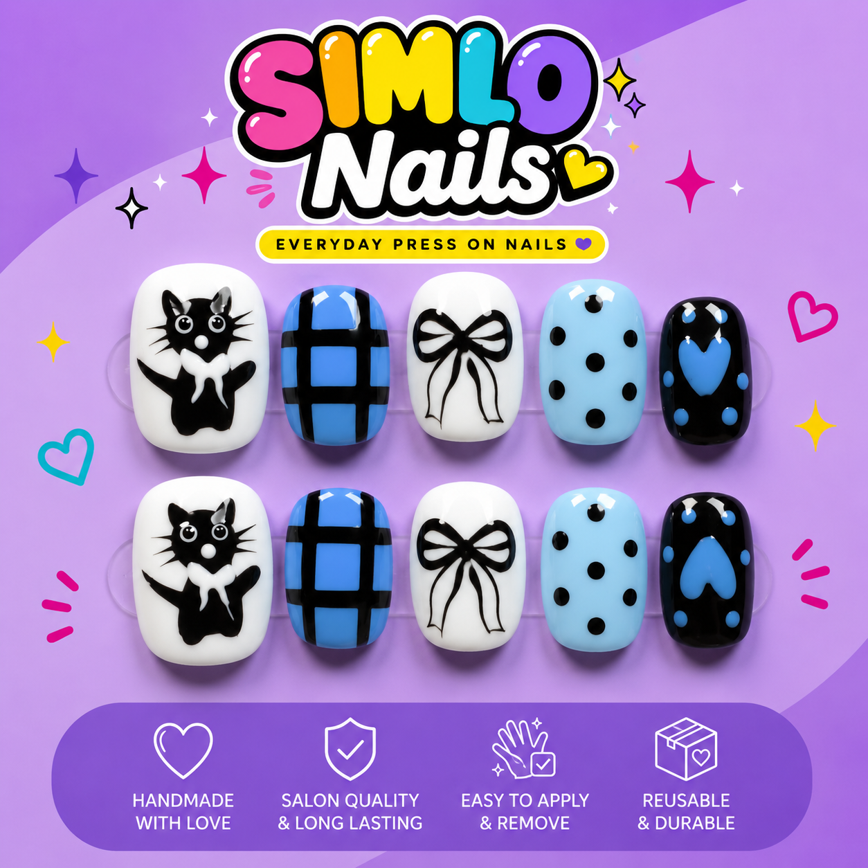 Extra Short Square Press On Nails