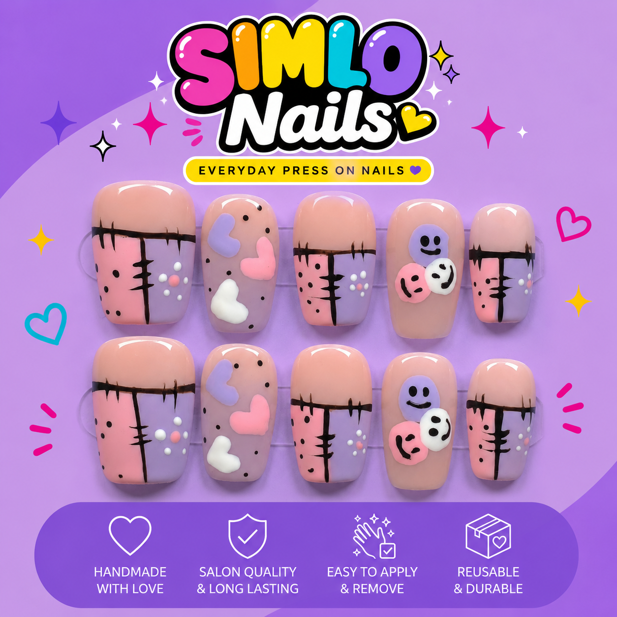 Short Square Press On Nails