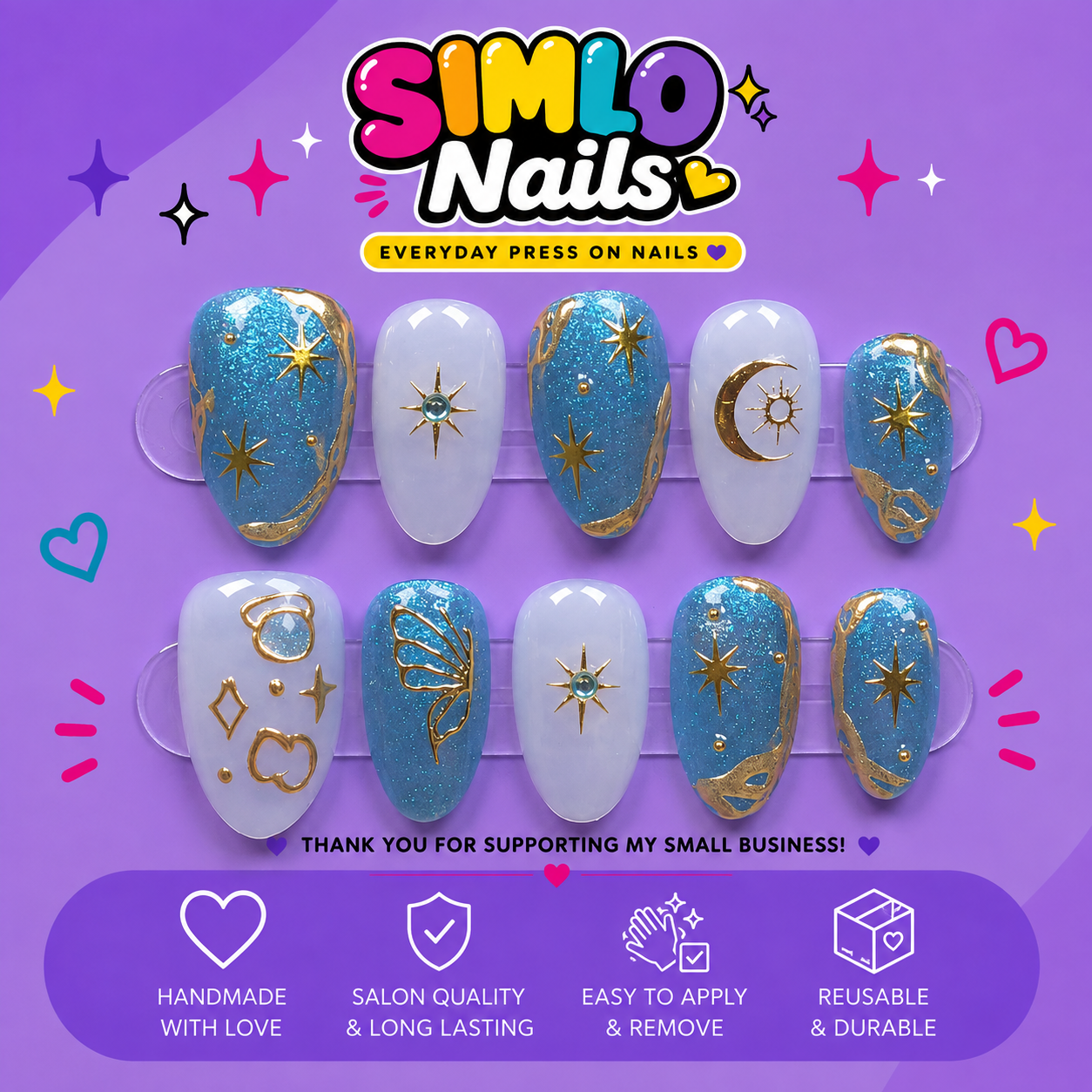 Short Almond Press On Nails
