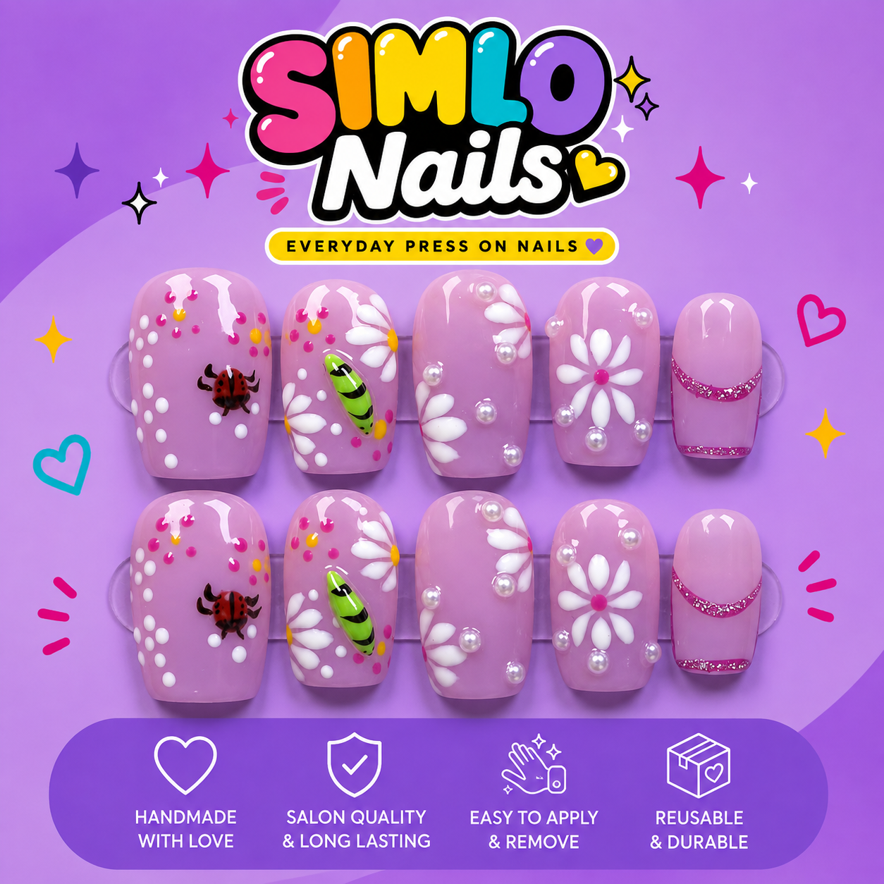 Short Square Press On Nails
