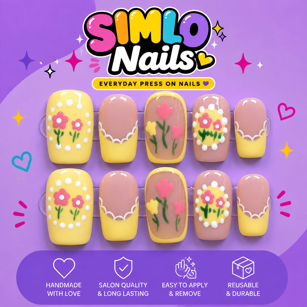 Short Square Press On Nails