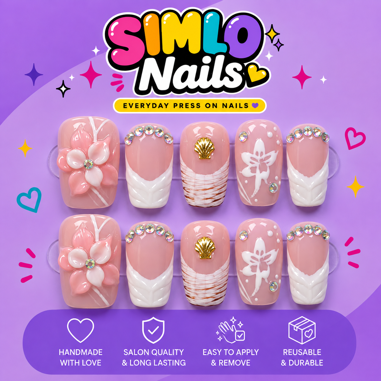 Short Square Press On Nails