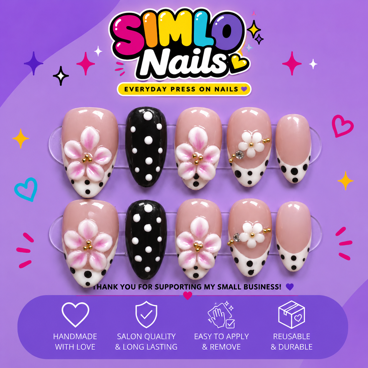 Short Almond Press On Nails