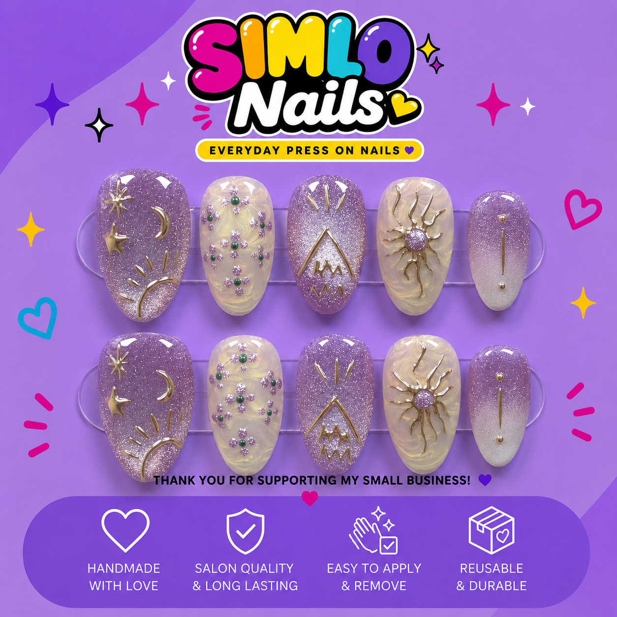 Short Almond Press On Nails