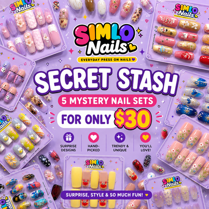 Simlo Secret Stash | 5 Mystery Nail Sets