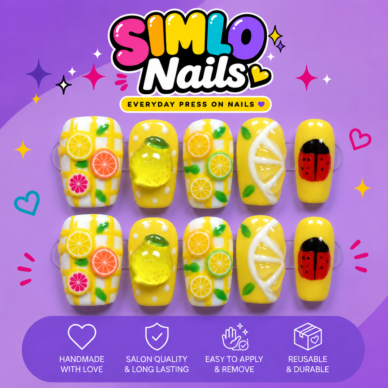 Short Square Press On Nails