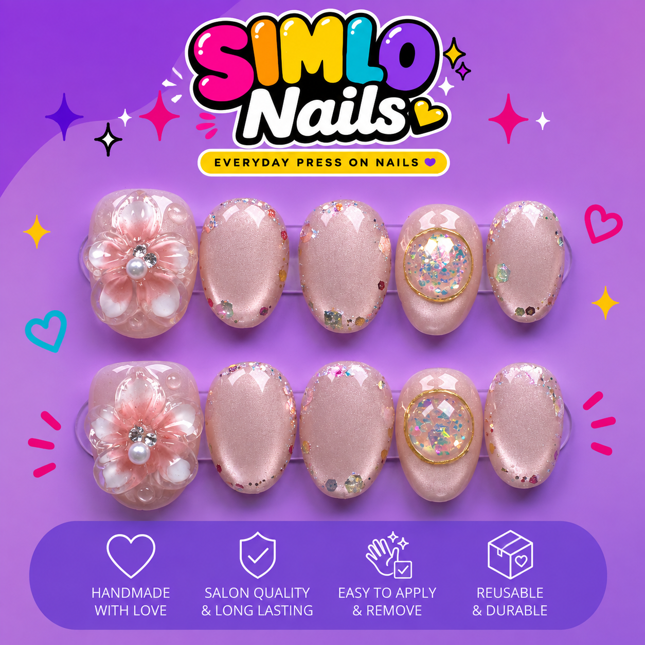 Short Oval Press On Nails