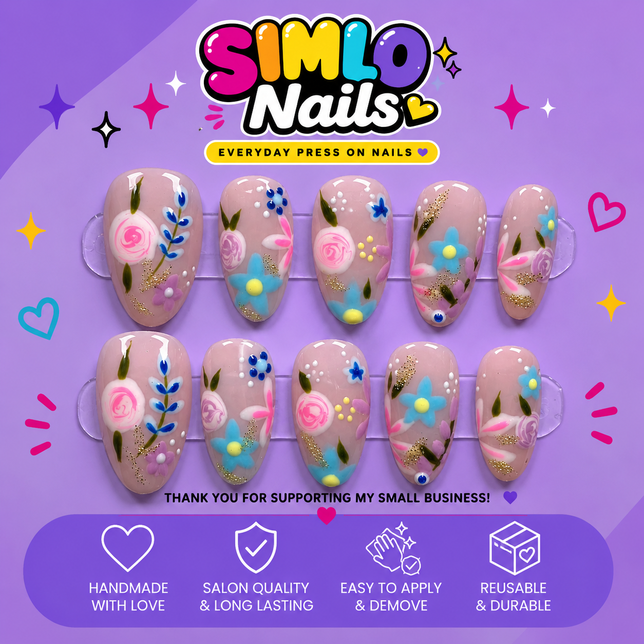 Short Almond Press On Nails