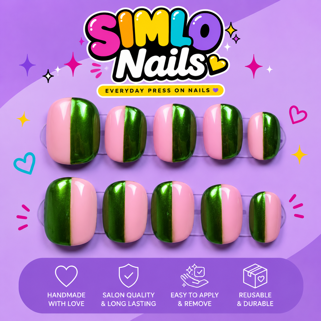 Short Oval Press On Nails