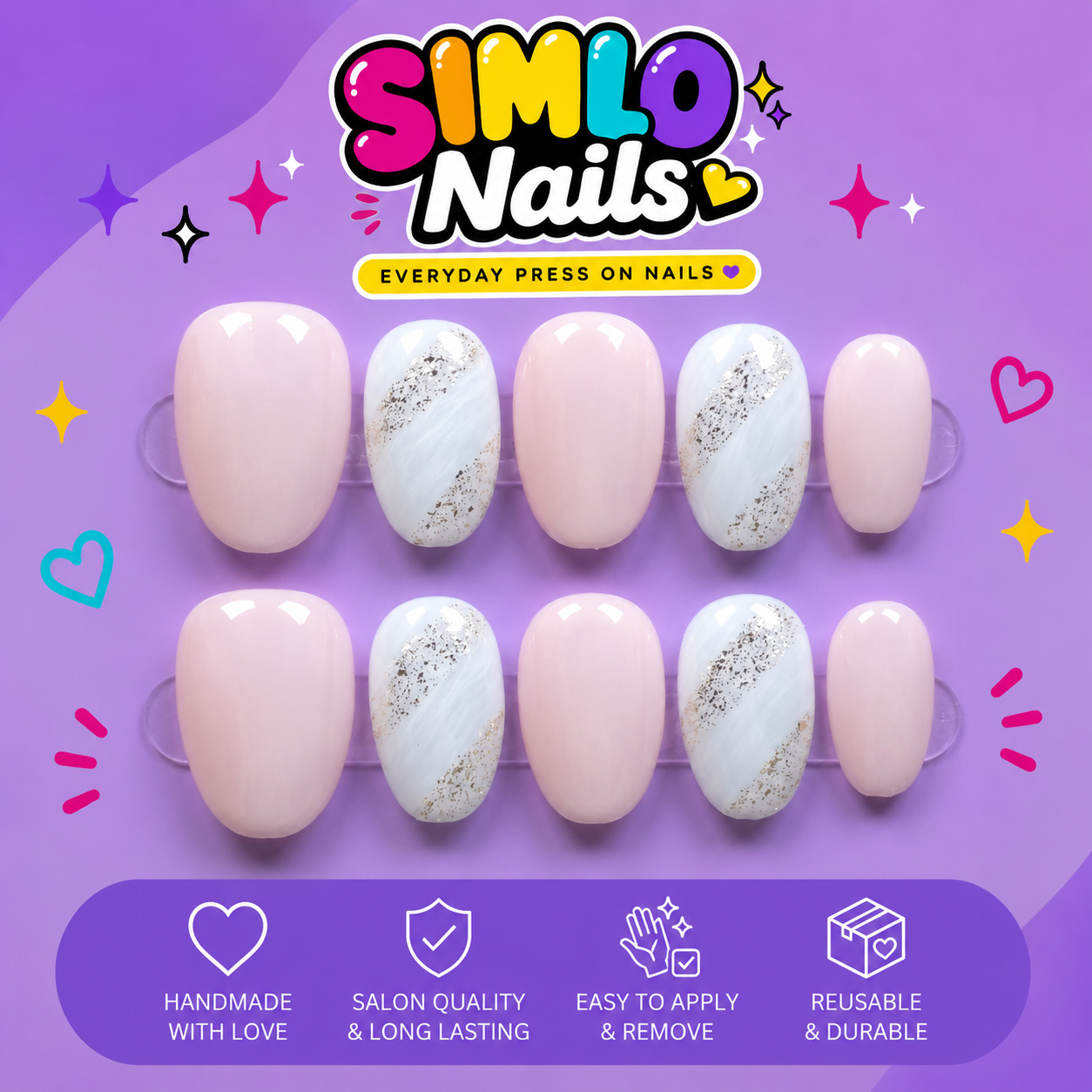 Short Oval Press On Nails