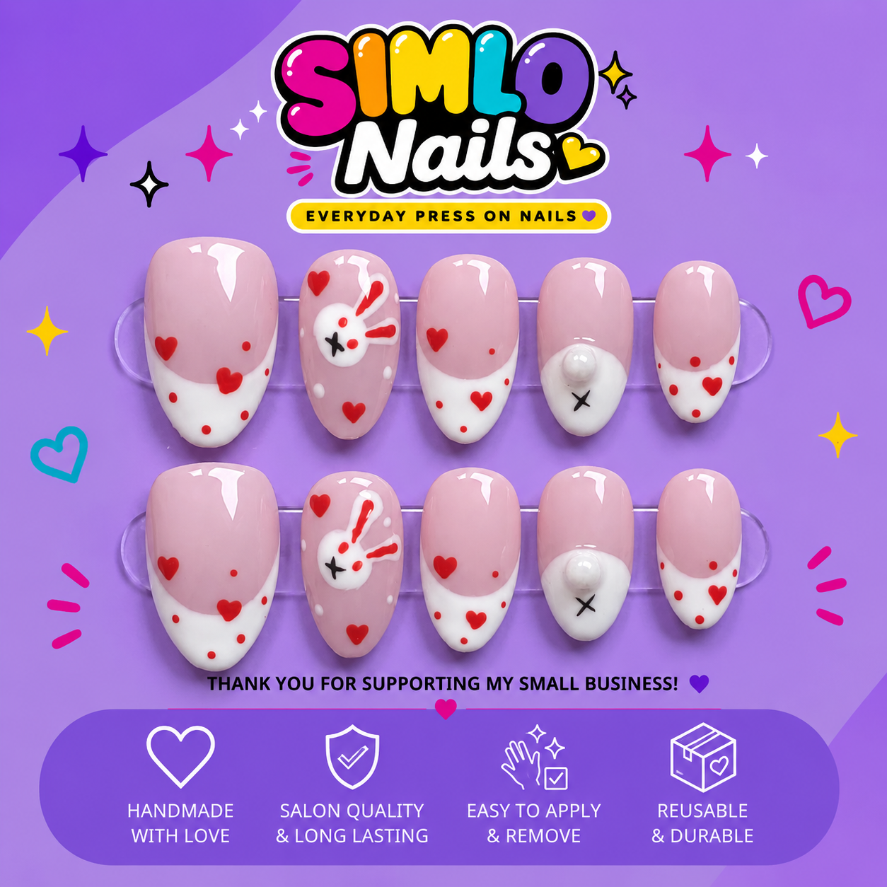 Short Almond Press On Nails