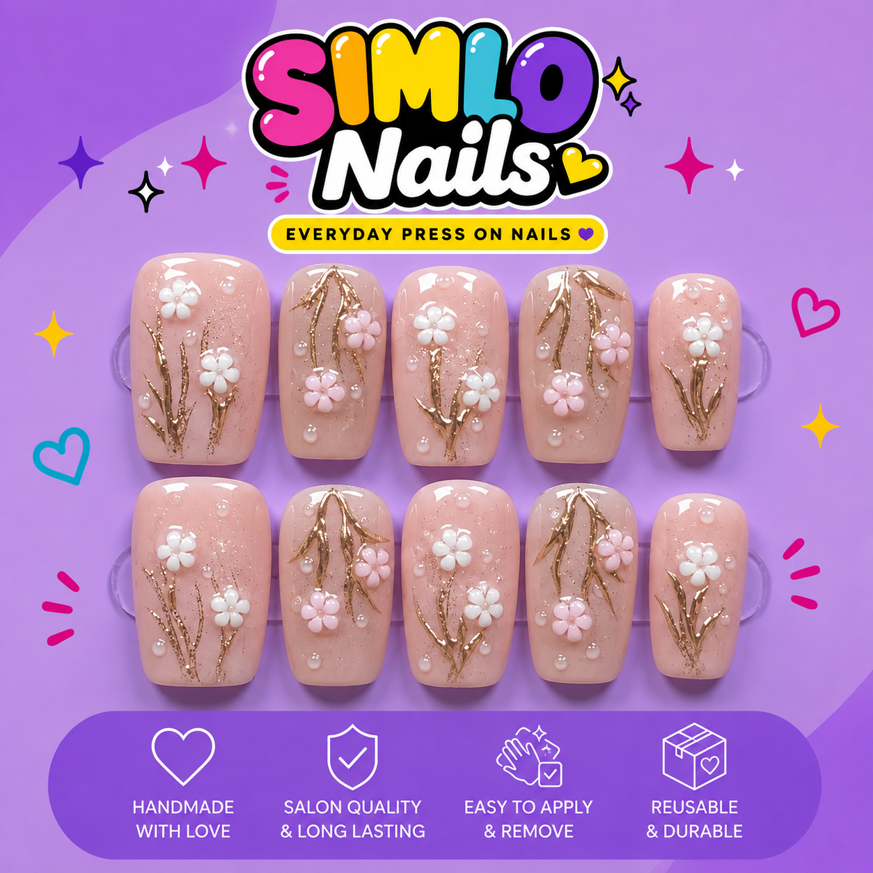 Short Square Press On Nails
