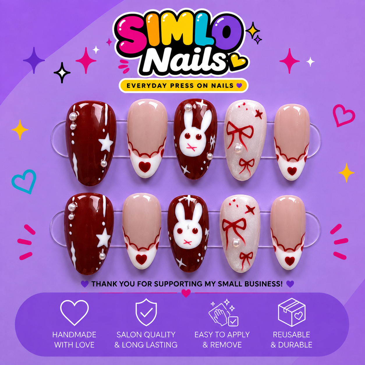 Short Almond Press On Nails